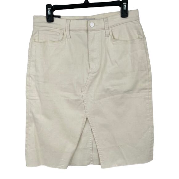 Joe's Jeans skirt high rise midi denim cream size 29 NEW - Picture 1 of 5